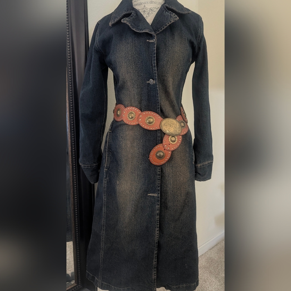 Brubha's Denim Jacket with Brown Details